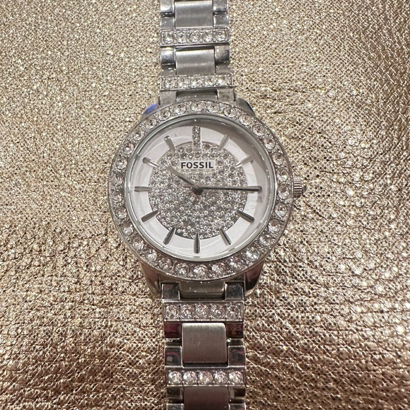 Fossil Women's Silver Crystal Watch - Picture 1 of 5